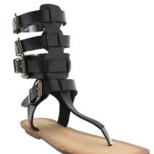 Liliana Black Strappy Sandals